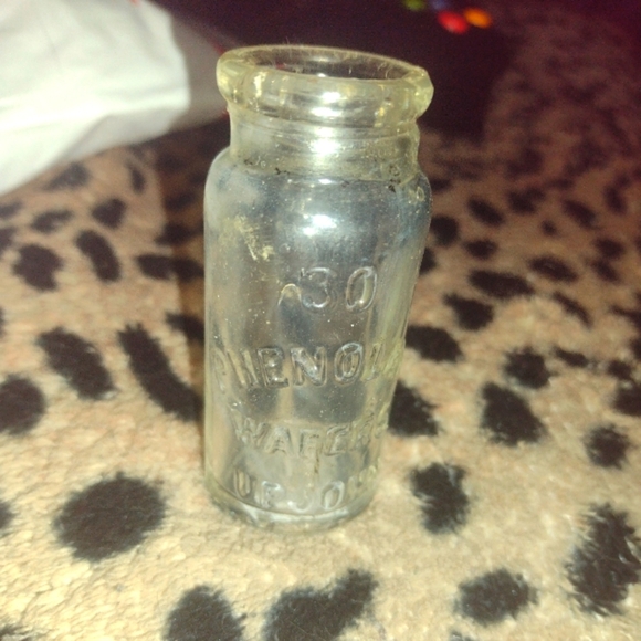 Antique 30 Phenolax Wafers Upjohn Medicine Bottle Clear Ca 1920 Illinois Glass - Picture 1 of 7